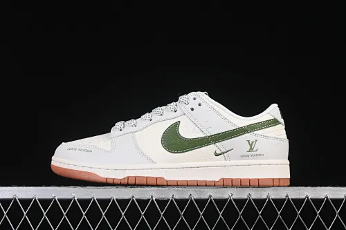 All categories Nk SB Dunk Series Nk SB Dunk Low High-end customized low-top sneakers Nike SB Dunk Low LV co-branded Matcha green rubber Anniversary high-end customized low-top casual sneakers JP1628-032